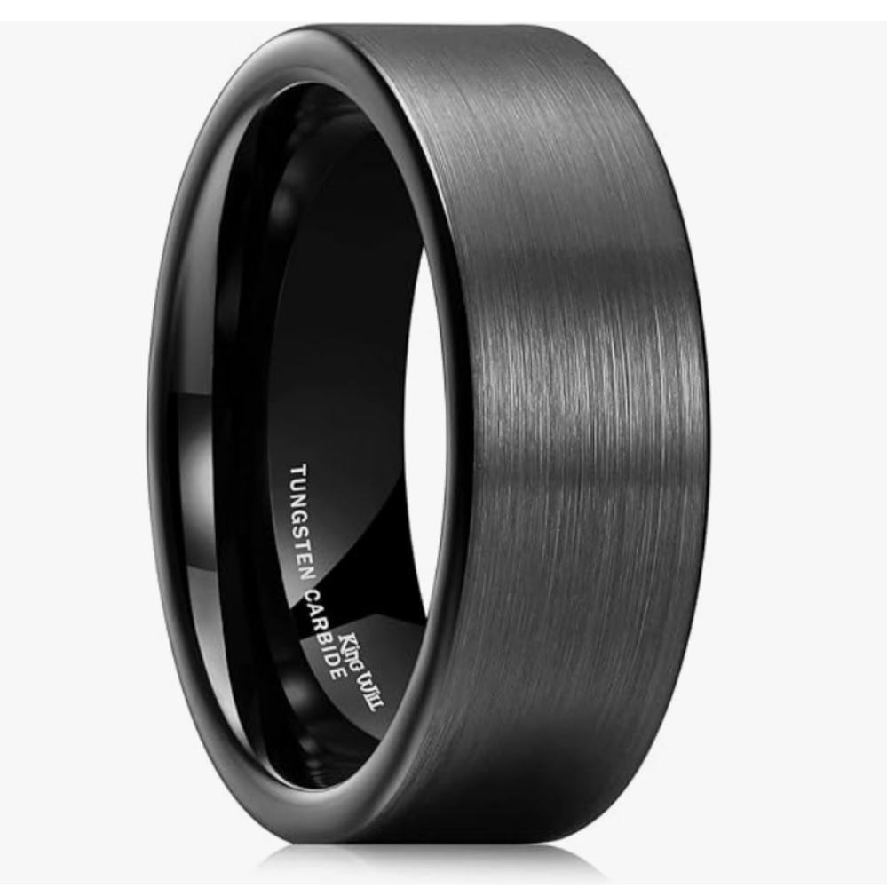 King Will Tungsten Carbide Ring Men's S10 New!
